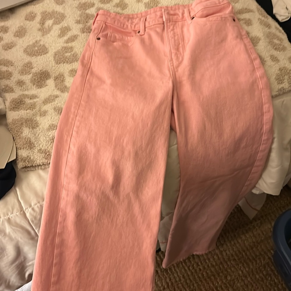 Pink Old Navy high rise jeans